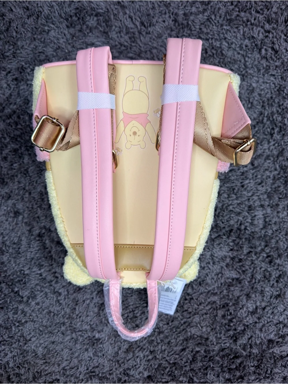 Loungefly Winnie the Pooh Sherpa Kids Backpack - Cream & Pink